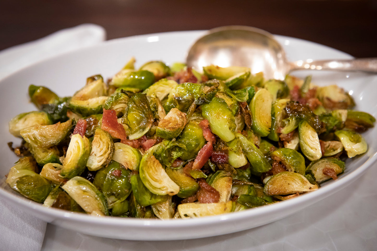 Maple Bacon Glazed Brussel Sprouts